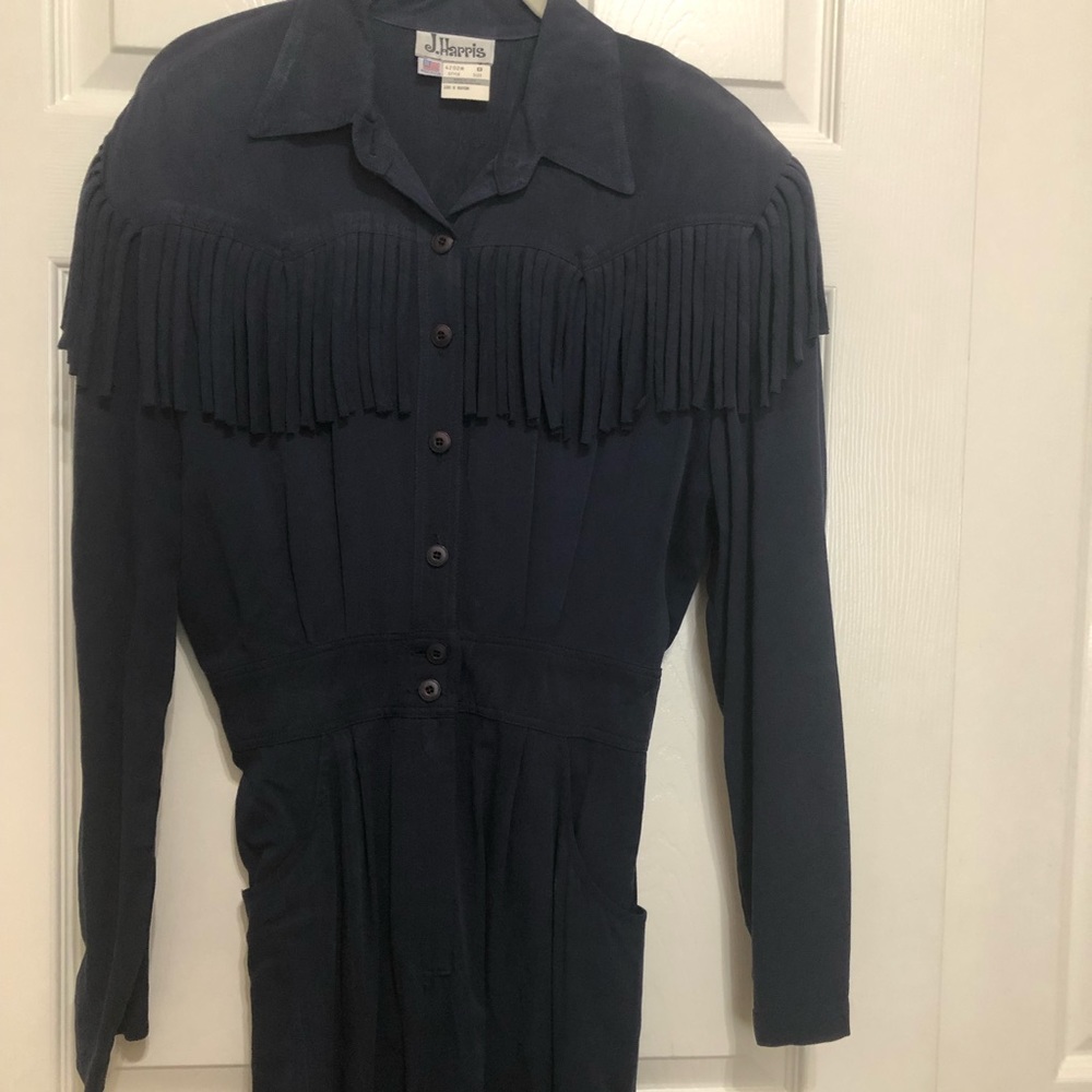 J.Harris Fringed Sheath Dress